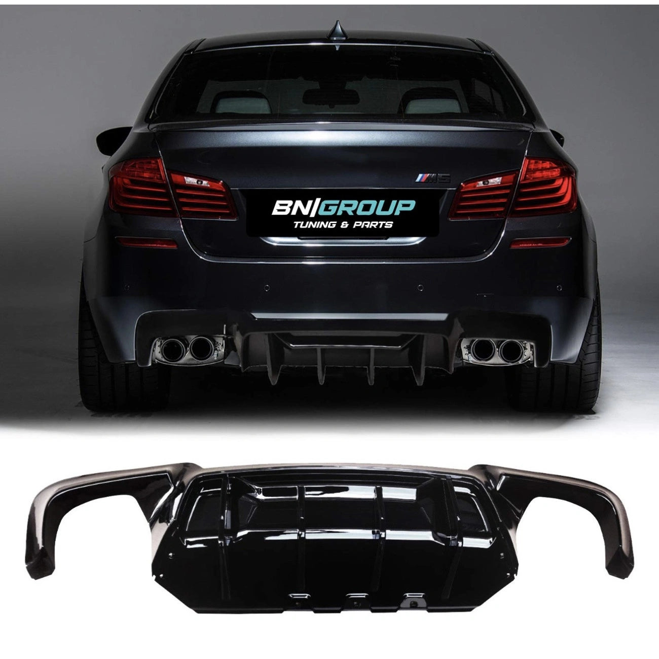 Rear bumper diffuser BMW 5-Series F10 (2010-2017)