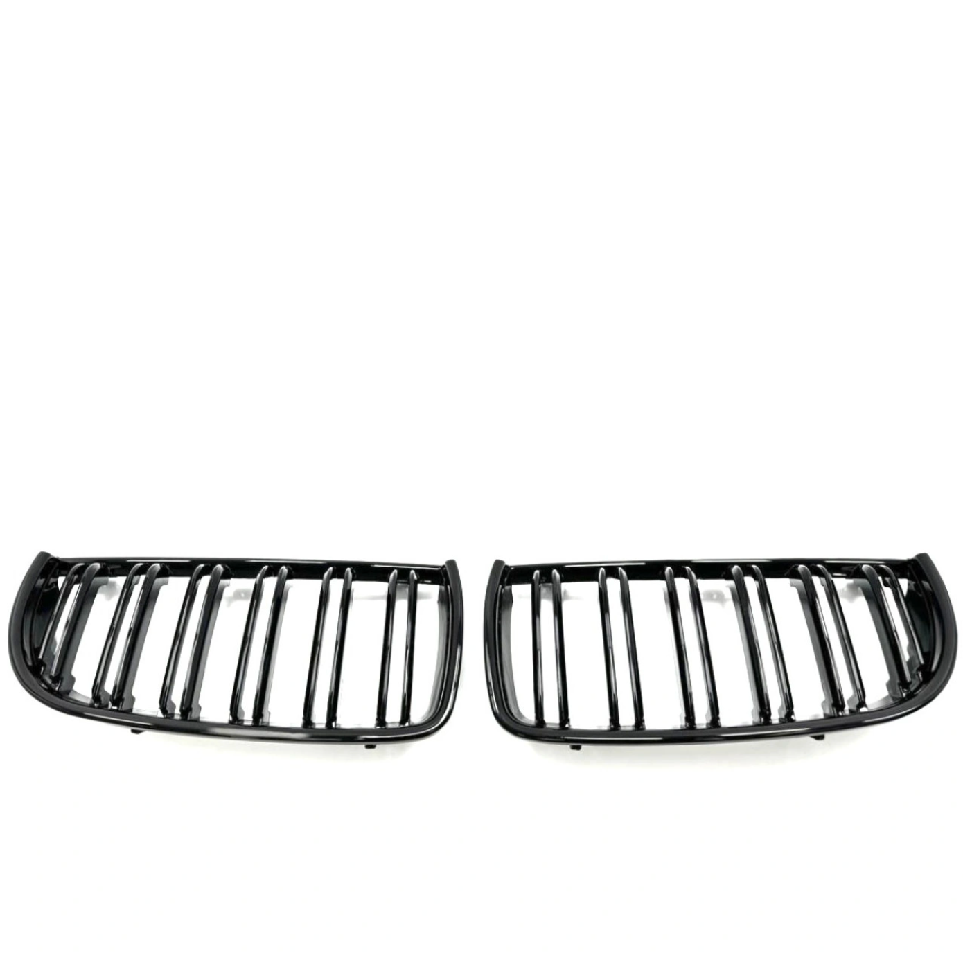Radiator Grilles (Nostrils) BMW 3-Series E90 E91 (2005-2008) (Gloss Black/Double)