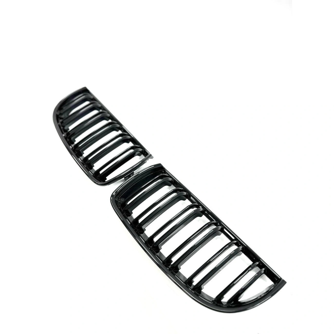 Radiator Grilles (Nostrils) BMW 3-Series E90 E91 (2005-2008) (Gloss Black/Double)