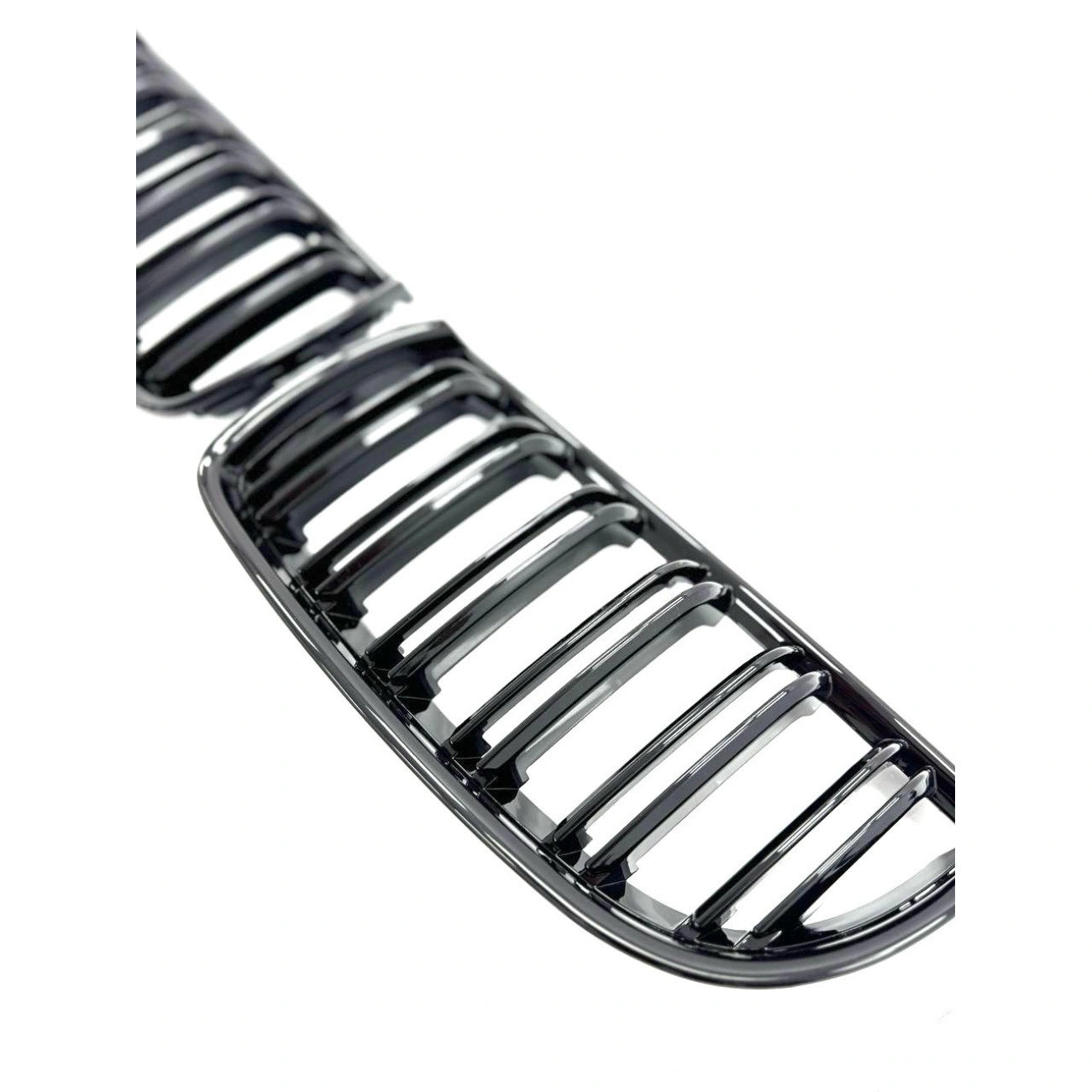 Radiator Grilles (Nostrils) BMW 3-Series E90 E91 (2005-2008) (Gloss Black/Double)