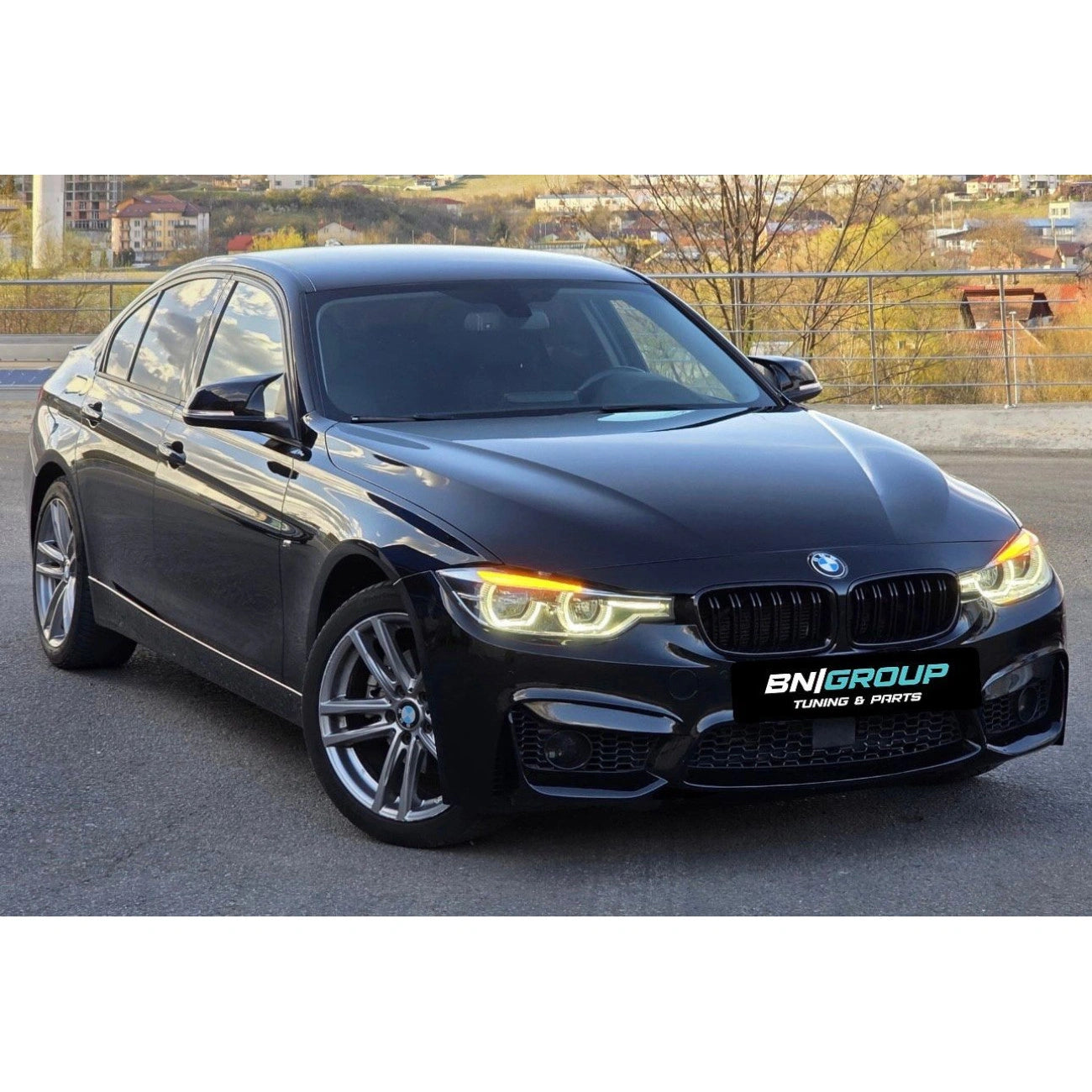 Radiator Grilles (Nostrils) BMW 3-Series F30 F31 (Gloss Black/Double)