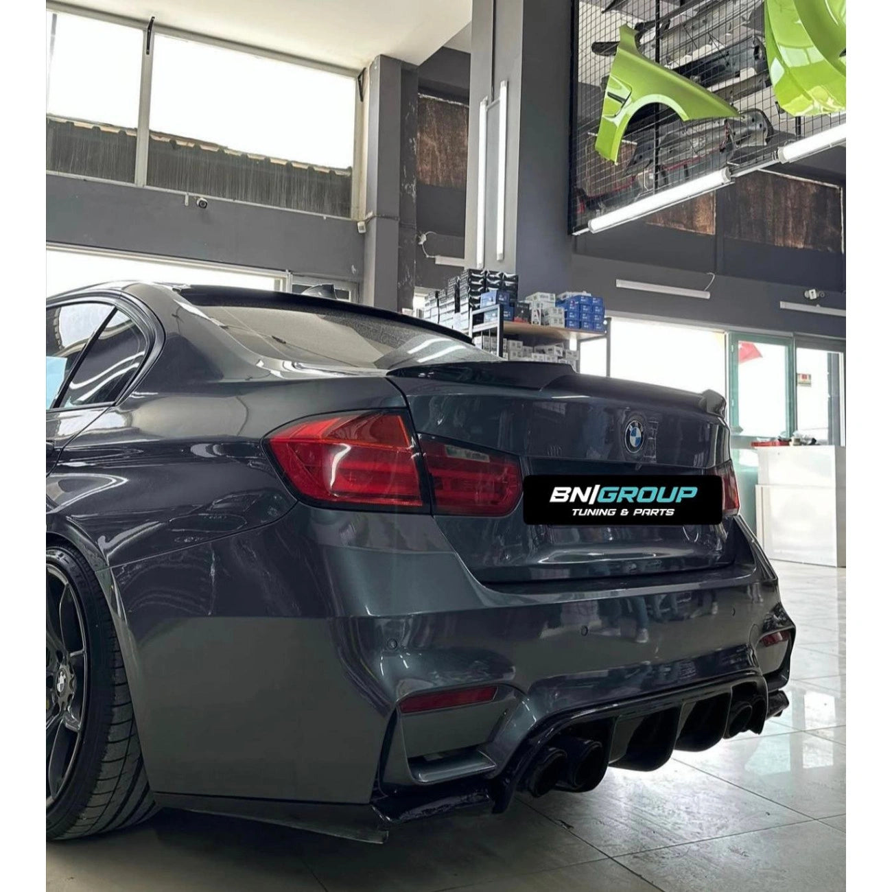 M3-Look Rear Bumper Diffuser for BMW 3-Series F30 (Diffuser + 2 splitters)