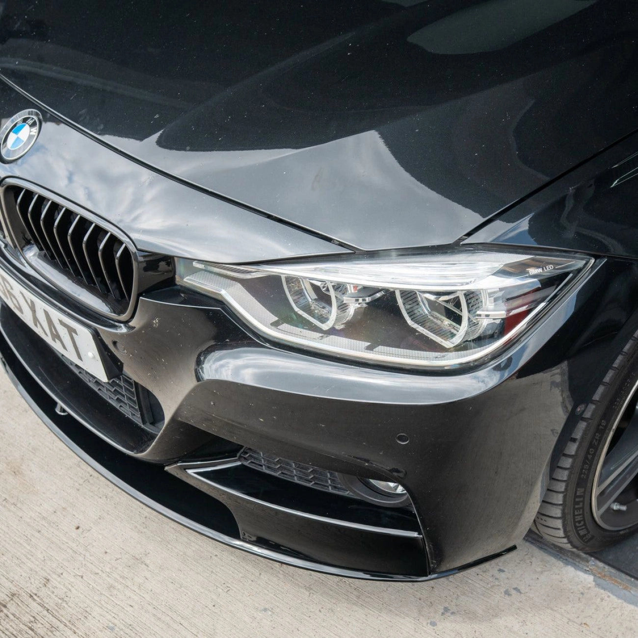 Lip front bumper splitter BMW 3-Series F30 F31 M Package M-Tech