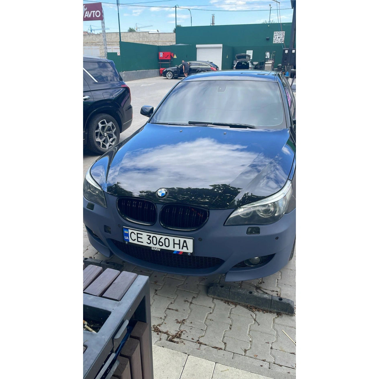 Front bumper BMW 5-Series E60/E61 (2003-2010) in M5-Look style with fog grilles