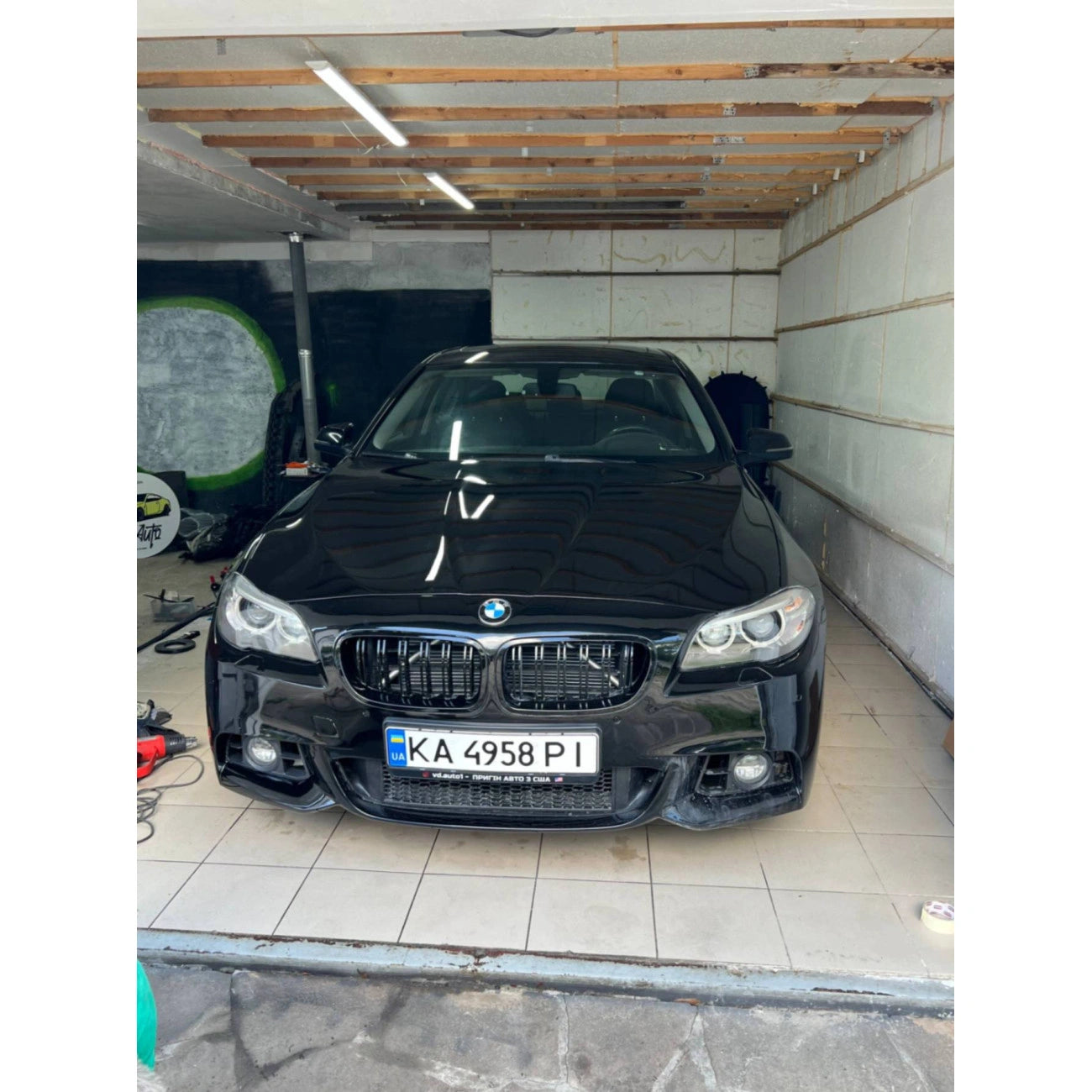 Radiator Grilles (Nostrils) BMW 5-Series F10 F11 (Gloss Black/Double)